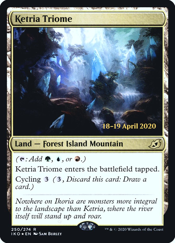 Ketria Triome [Ikoria: Lair of Behemoths Prerelease Promos] | Dragon's Lair Comics and Fantasy Houston TX