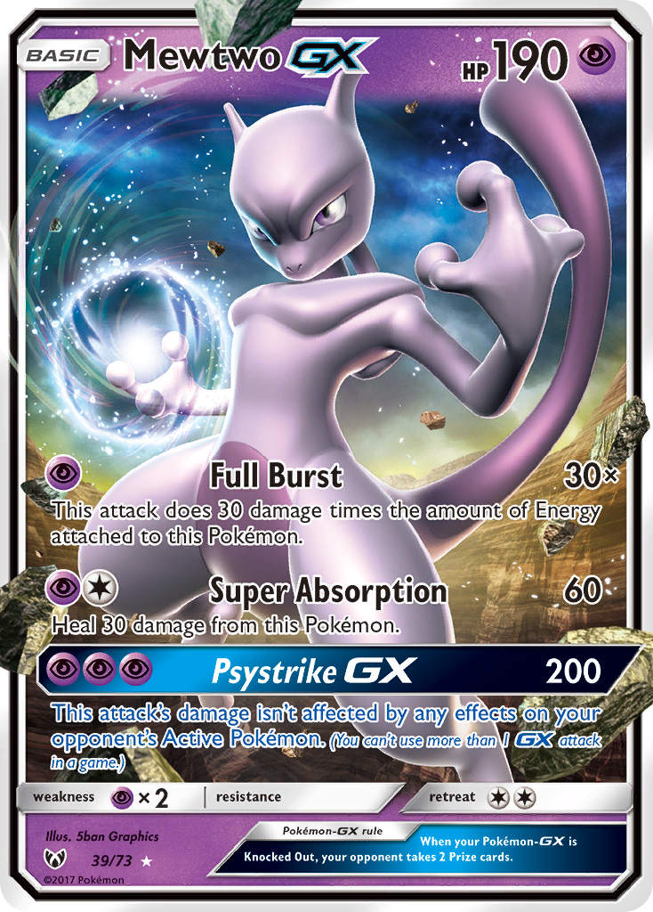 Mewtwo GX (39/73) [Sun & Moon: Shining Legends] | Dragon's Lair Comics and Fantasy Houston TX