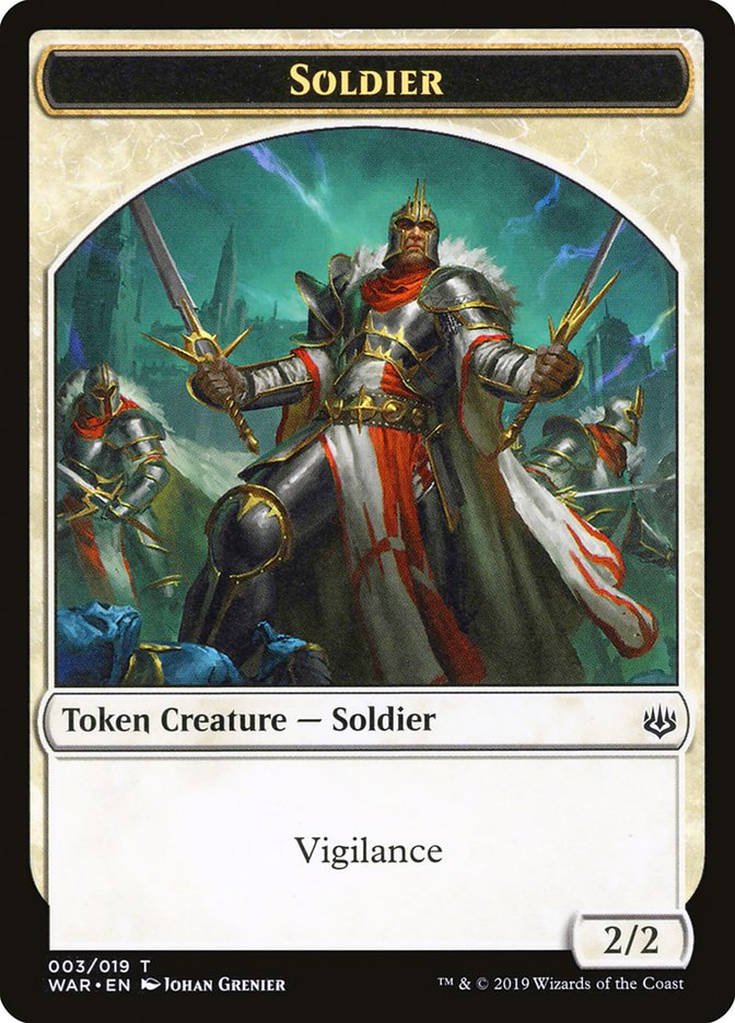 Soldier Token [War of the Spark Tokens] | Dragon's Lair Comics and Fantasy Houston TX