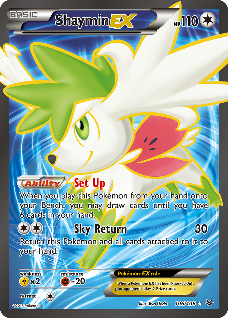 Shaymin EX (106/108) [XY: Roaring Skies] | Dragon's Lair Comics and Fantasy Houston TX