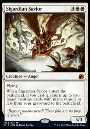 Sigardian Savior (Promo Pack) [Innistrad: Midnight Hunt Promos] | Dragon's Lair Comics and Fantasy Houston TX