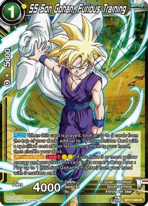 SS Son Gohan, Furious Training (BT17-095) [Ultimate Squad] | Dragon's Lair Comics and Fantasy Houston TX