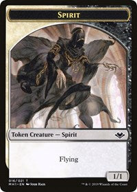 Spirit // Golem Double-Sided Token [Modern Horizons Tokens] | Dragon's Lair Comics and Fantasy Houston TX