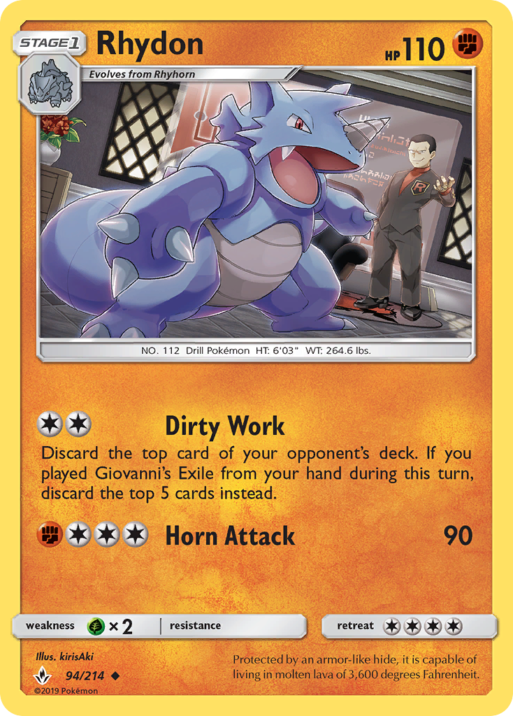 Rhydon (94/214) [Sun & Moon: Unbroken Bonds] | Dragon's Lair Comics and Fantasy Houston TX