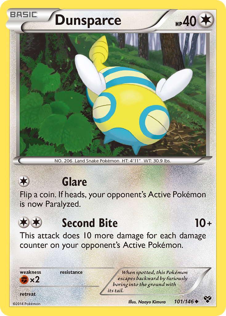 Dunsparce (101/146) [XY: Base Set] | Dragon's Lair Comics and Fantasy Houston TX