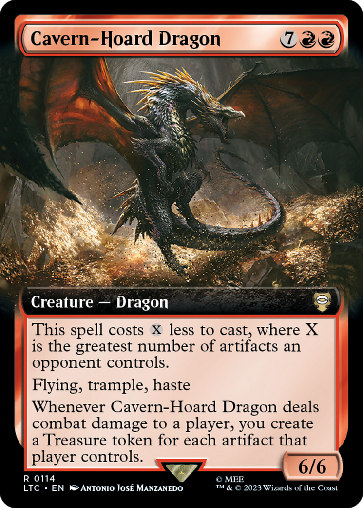 Cavern-Hoard Dragon (Extended Art) [The Lord of the Rings: Tales of Middle-Earth Commander] | Dragon's Lair Comics and Fantasy Houston TX