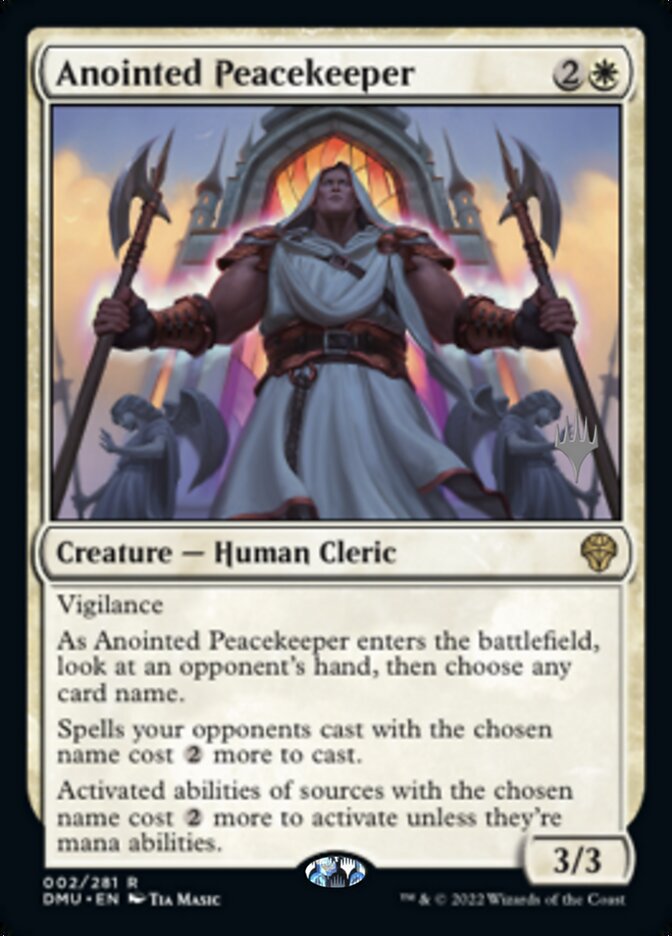 Anointed Peacekeeper (Promo Pack) [Dominaria United Promos] | Dragon's Lair Comics and Fantasy Houston TX