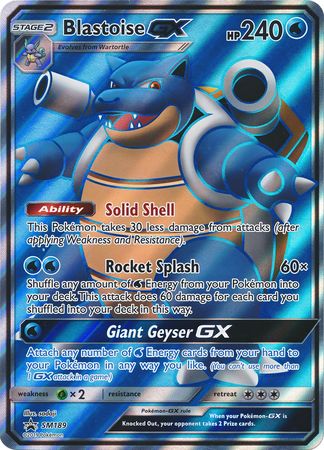 Blastoise GX (SM189) (Jumbo Card) [Sun & Moon: Black Star Promos] | Dragon's Lair Comics and Fantasy Houston TX