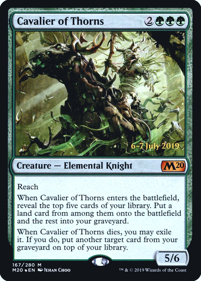 Cavalier of Thorns [Core Set 2020 Prerelease Promos] | Dragon's Lair Comics and Fantasy Houston TX