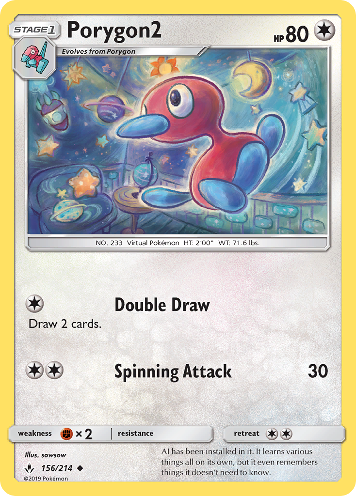 Porygon2 (156/214) [Sun & Moon: Unbroken Bonds] | Dragon's Lair Comics and Fantasy Houston TX