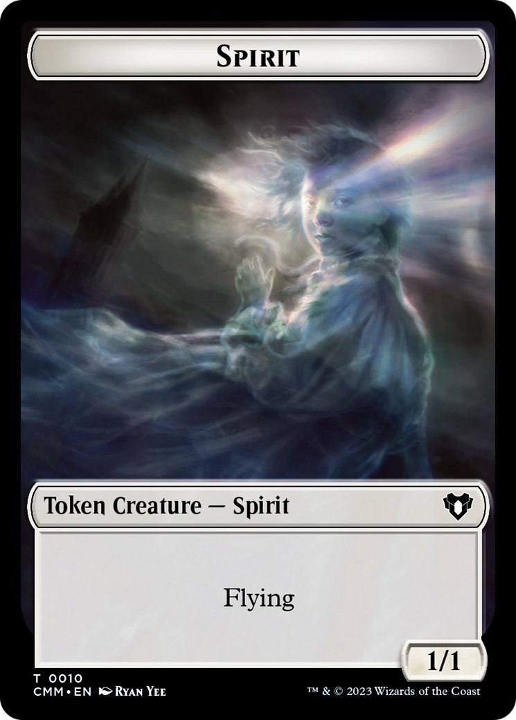 Spirit (0010) // Elemental (0037) Double-Sided Token [Commander Masters Tokens] | Dragon's Lair Comics and Fantasy Houston TX