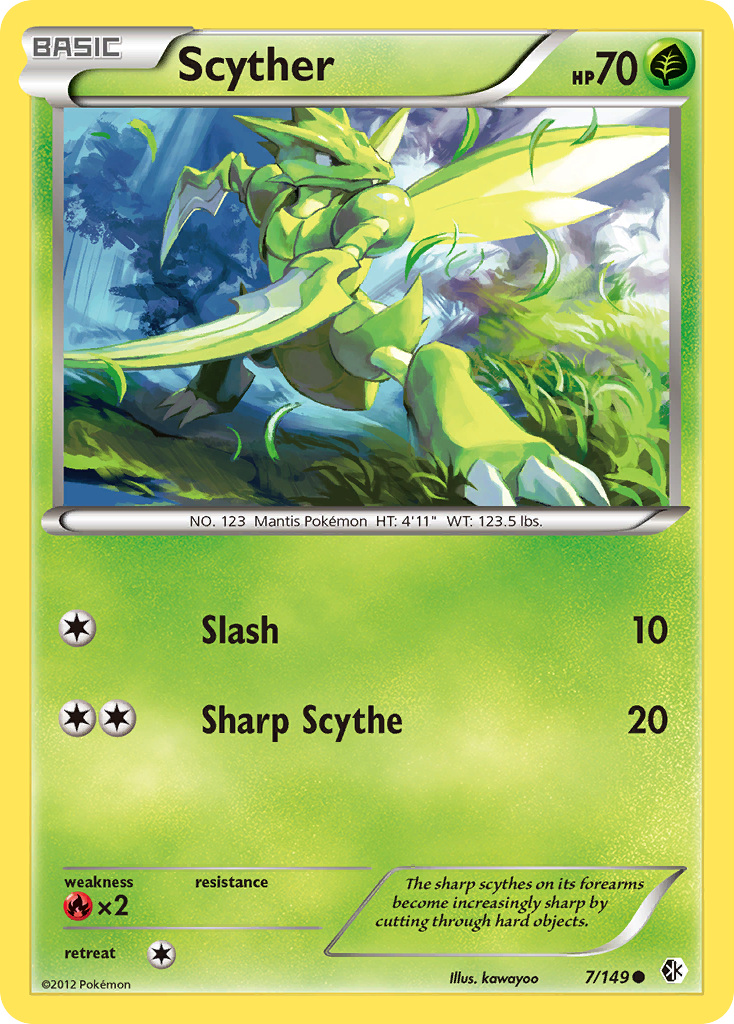 Scyther (7/149) [Black & White: Boundaries Crossed] | Dragon's Lair Comics and Fantasy Houston TX