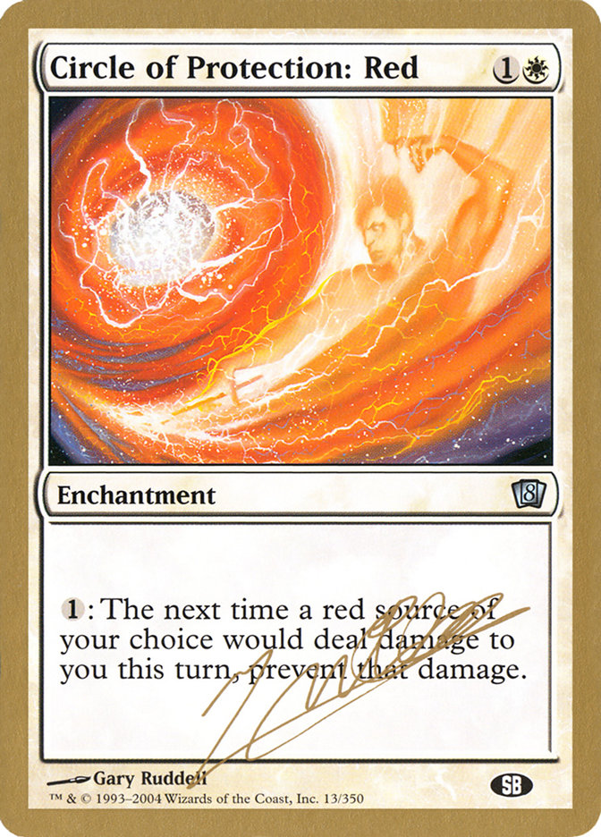 Circle of Protection: Red (Julien Nuijten) (SB) [World Championship Decks 2004] | Dragon's Lair Comics and Fantasy Houston TX