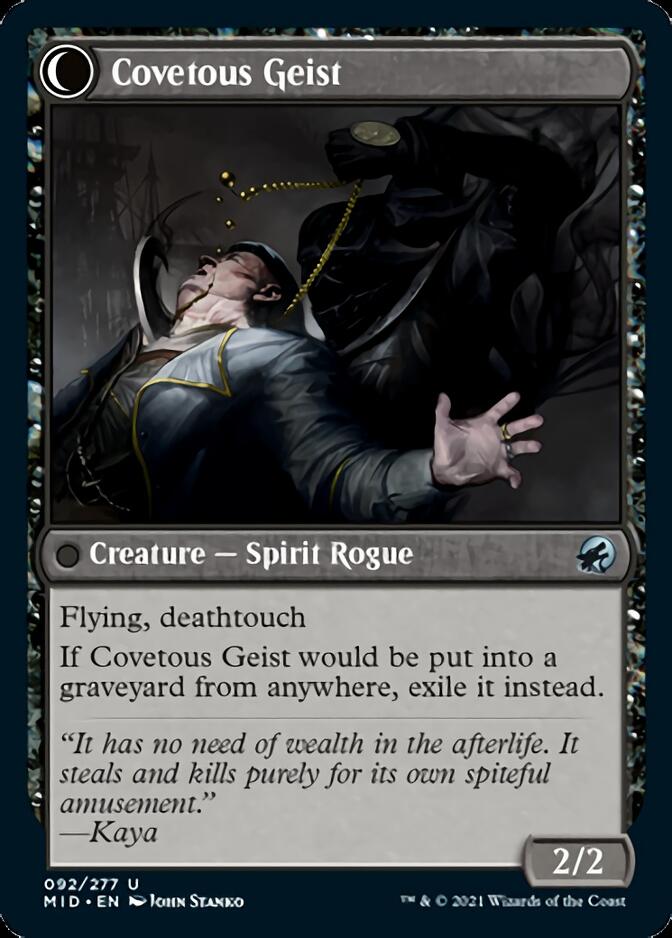 Covert Cutpurse // Covetous Geist [Innistrad: Midnight Hunt] | Dragon's Lair Comics and Fantasy Houston TX