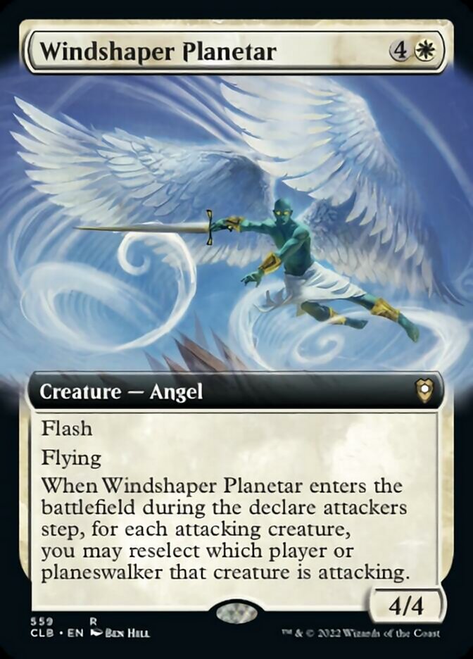 Windshaper Planetar (Extended Art) [Commander Legends: Battle for Baldur's Gate] | Dragon's Lair Comics and Fantasy Houston TX