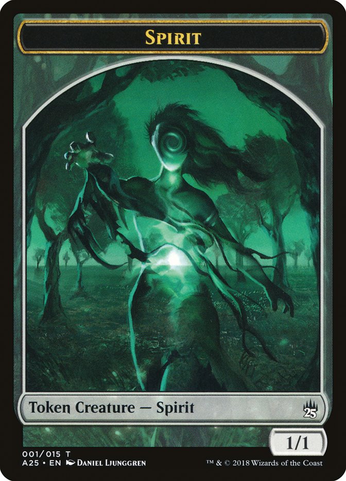 Spirit Token (001/015) [Masters 25 Tokens] | Dragon's Lair Comics and Fantasy Houston TX