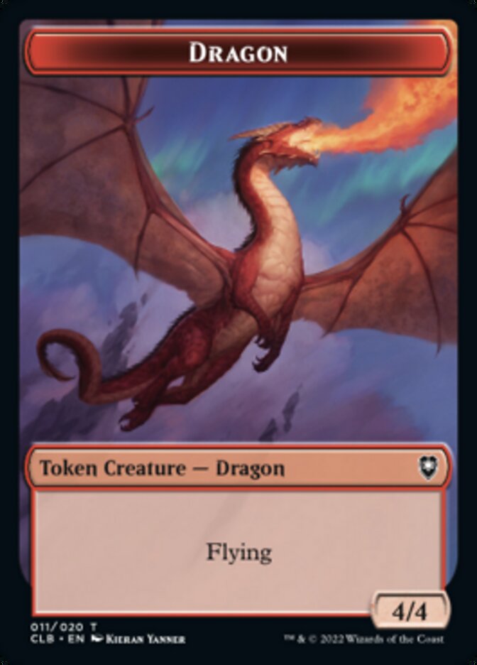 Dragon Token [Commander Legends: Battle for Baldur's Gate Tokens] | Dragon's Lair Comics and Fantasy Houston TX