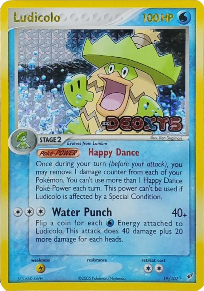 Ludicolo (19/107) (Stamped) [EX: Deoxys] | Dragon's Lair Comics and Fantasy Houston TX