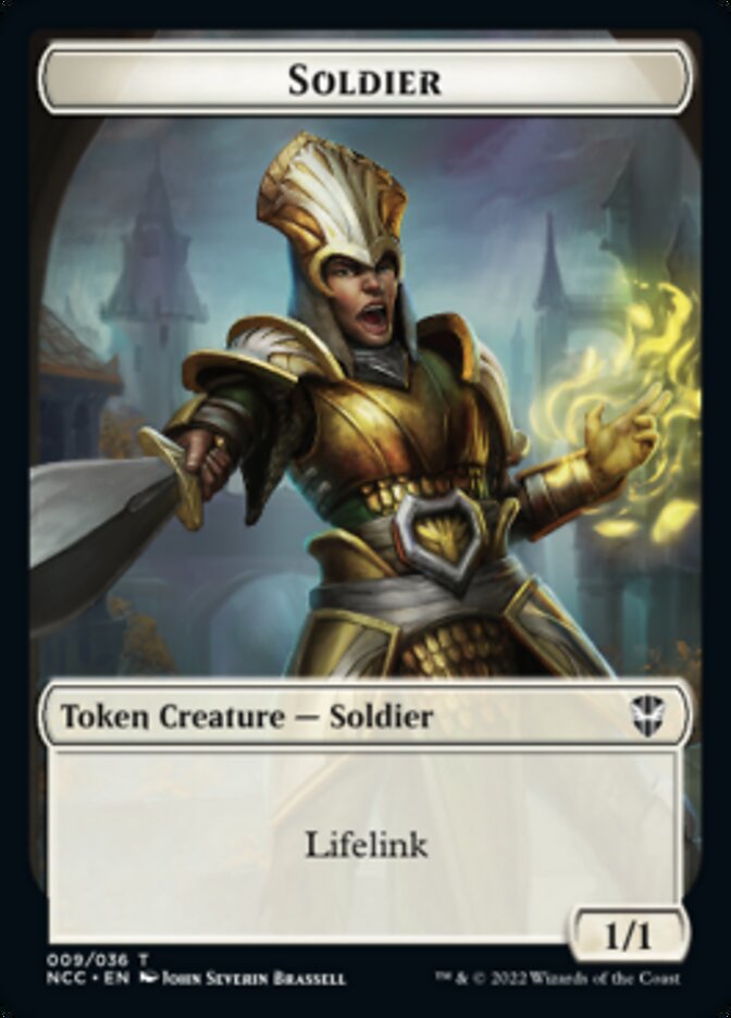 Soldier (09) // Cat Beast Double-Sided Token [Streets of New Capenna Commander Tokens] | Dragon's Lair Comics and Fantasy Houston TX