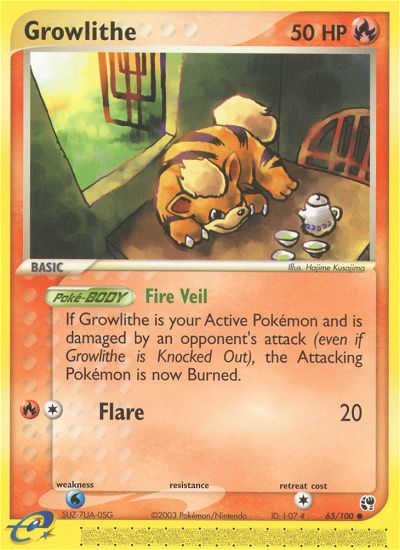 Growlithe (65/100) [EX: Sandstorm] | Dragon's Lair Comics and Fantasy Houston TX