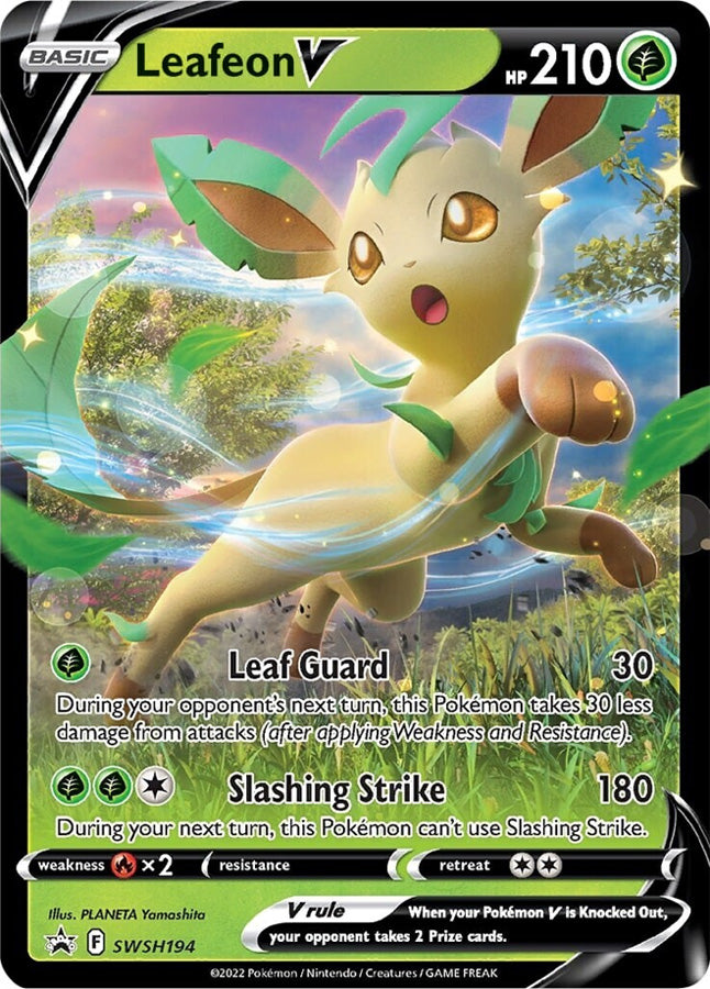 Leafeon V (SWSH194) [Sword & Shield: Black Star Promos] | Dragon's Lair Comics and Fantasy Houston TX