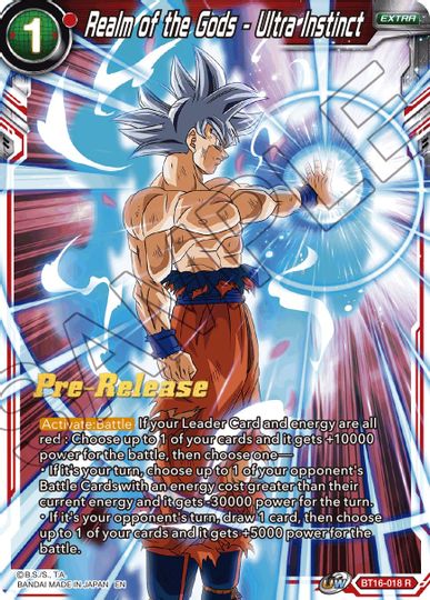 Realm of the Gods - Ultra Instinct (BT16-018) [Realm of the Gods Prerelease Promos] | Dragon's Lair Comics and Fantasy Houston TX