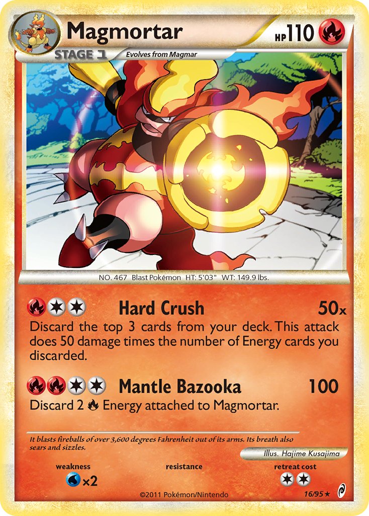 Magmortar (16/95) (Theme Deck Exclusive) [HeartGold & SoulSilver: Call of Legends] | Dragon's Lair Comics and Fantasy Houston TX