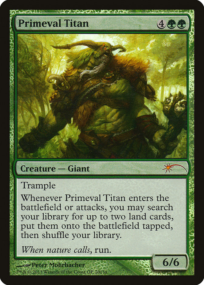 Primeval Titan (Grand Prix) [Grand Prix Promos] | Dragon's Lair Comics and Fantasy Houston TX