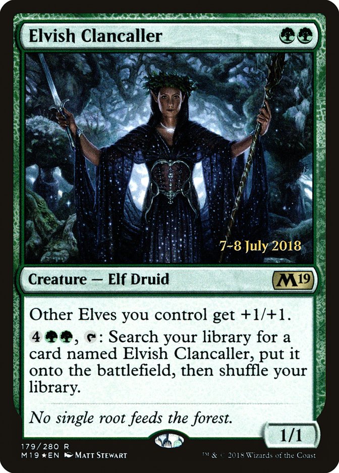 Elvish Clancaller [Core Set 2019 Prerelease Promos] | Dragon's Lair Comics and Fantasy Houston TX