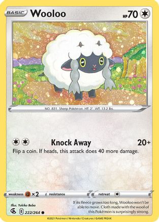 Wooloo (222/264) (Cosmos Holo) [Sword & Shield: Fusion Strike] | Dragon's Lair Comics and Fantasy Houston TX