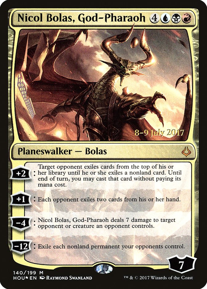 Nicol Bolas, God-Pharaoh [Hour of Devastation Prerelease Promos] | Dragon's Lair Comics and Fantasy Houston TX