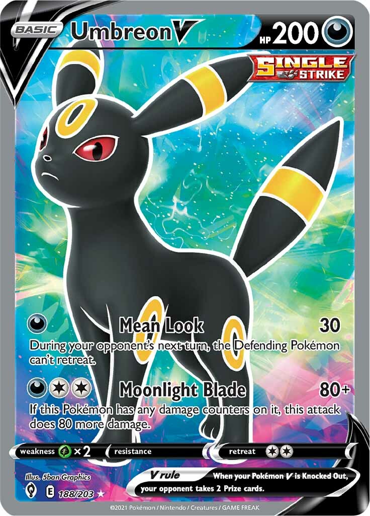 Umbreon V (188/203) [Sword & Shield: Evolving Skies] | Dragon's Lair Comics and Fantasy Houston TX