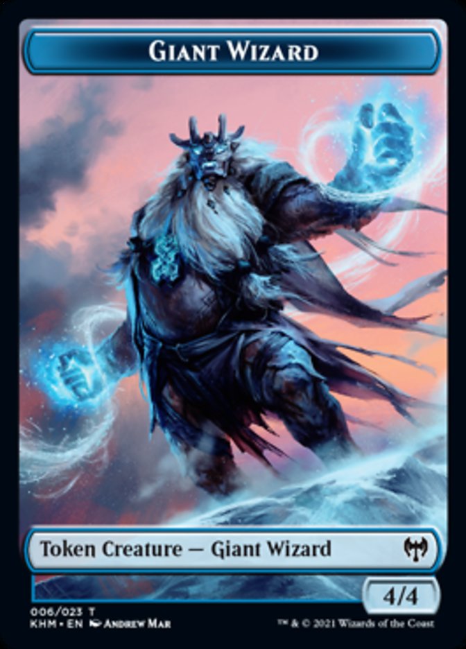 Giant Wizard Token [Kaldheim Tokens] | Dragon's Lair Comics and Fantasy Houston TX