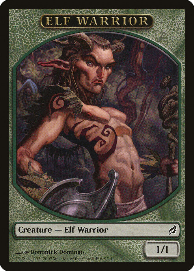 Elf Warrior Token [Lorwyn Tokens] | Dragon's Lair Comics and Fantasy Houston TX