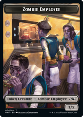 Zombie Employee // Food (010) Double-Sided Token [Unfinity Tokens] | Dragon's Lair Comics and Fantasy Houston TX