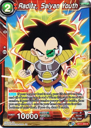 Raditz, Saiyan Youth (BT11-005) [Vermilion Bloodline 2nd Edition] | Dragon's Lair Comics and Fantasy Houston TX