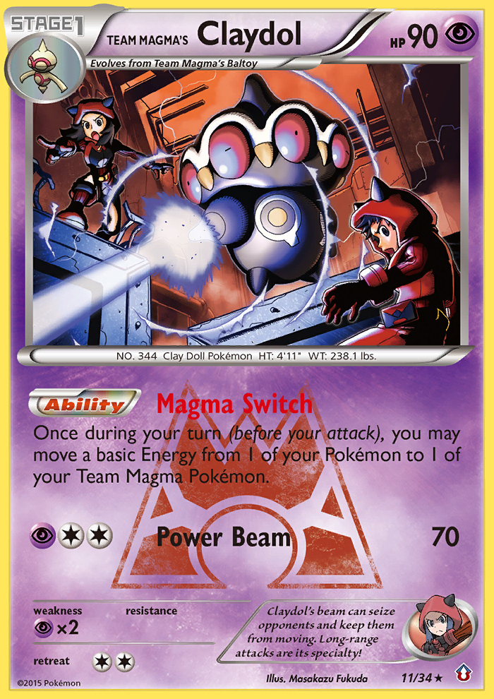 Team Magma's Claydol (11/34) [XY: Double Crisis] | Dragon's Lair Comics and Fantasy Houston TX