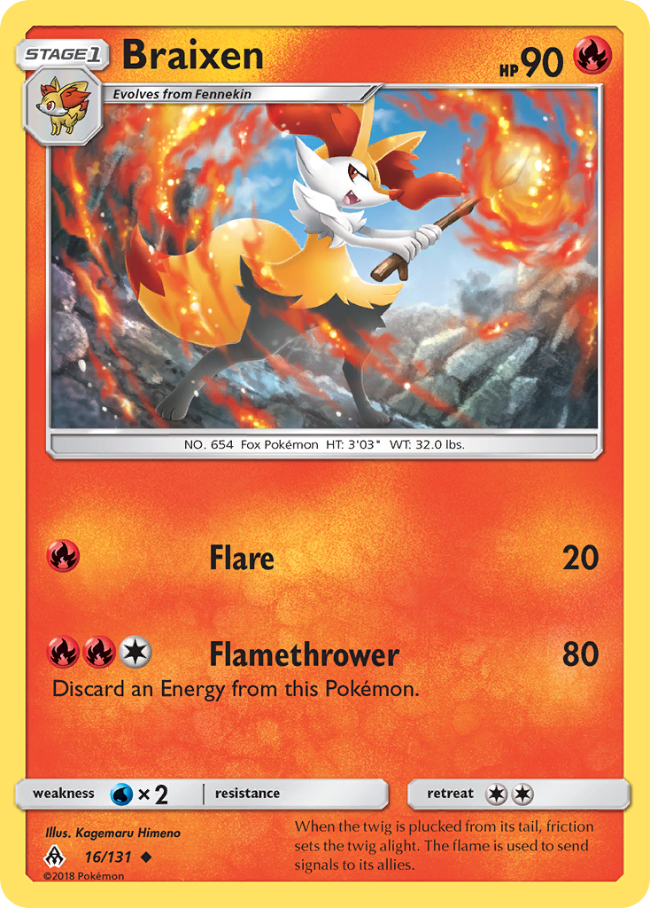 Braixen (16/131) [Sun & Moon: Forbidden Light] | Dragon's Lair Comics and Fantasy Houston TX