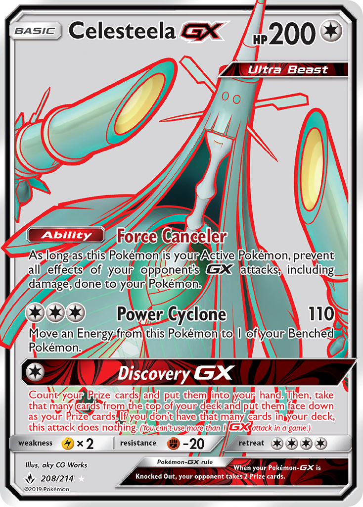 Celesteela GX (208/214) [Sun & Moon: Unbroken Bonds] | Dragon's Lair Comics and Fantasy Houston TX