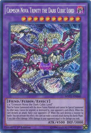 Crimson Nova Trinity the Dark Cubic Lord [MVP1-ENS40] Secret Rare | Dragon's Lair Comics and Fantasy Houston TX