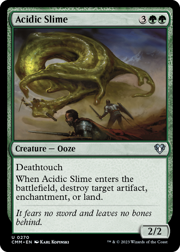 Acidic Slime [Commander Masters] | Dragon's Lair Comics and Fantasy Houston TX