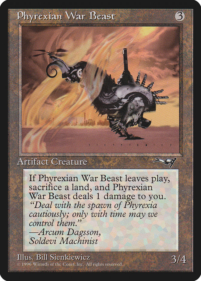 Phyrexian War Beast (Signature on Right) [Alliances] | Dragon's Lair Comics and Fantasy Houston TX