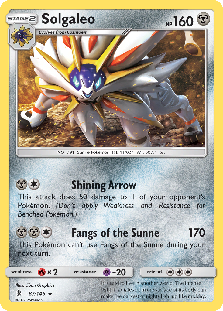 Solgaleo (87/145) [Sun & Moon: Guardians Rising] | Dragon's Lair Comics and Fantasy Houston TX