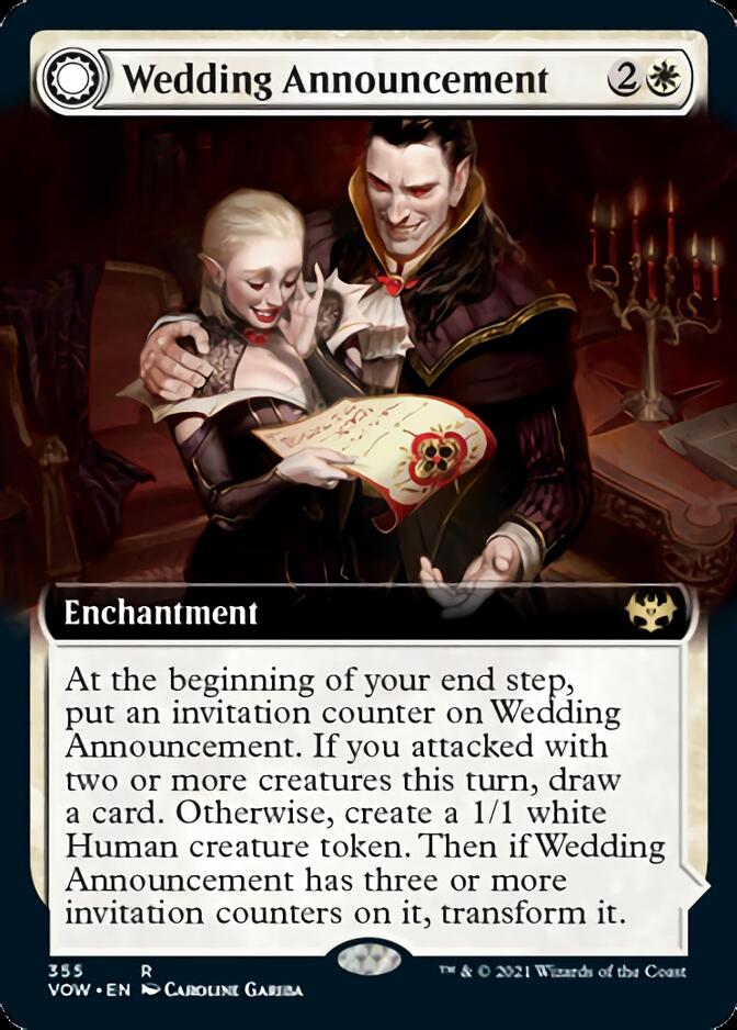 Wedding Announcement // Wedding Festivity (Extended Art) [Innistrad: Crimson Vow] | Dragon's Lair Comics and Fantasy Houston TX