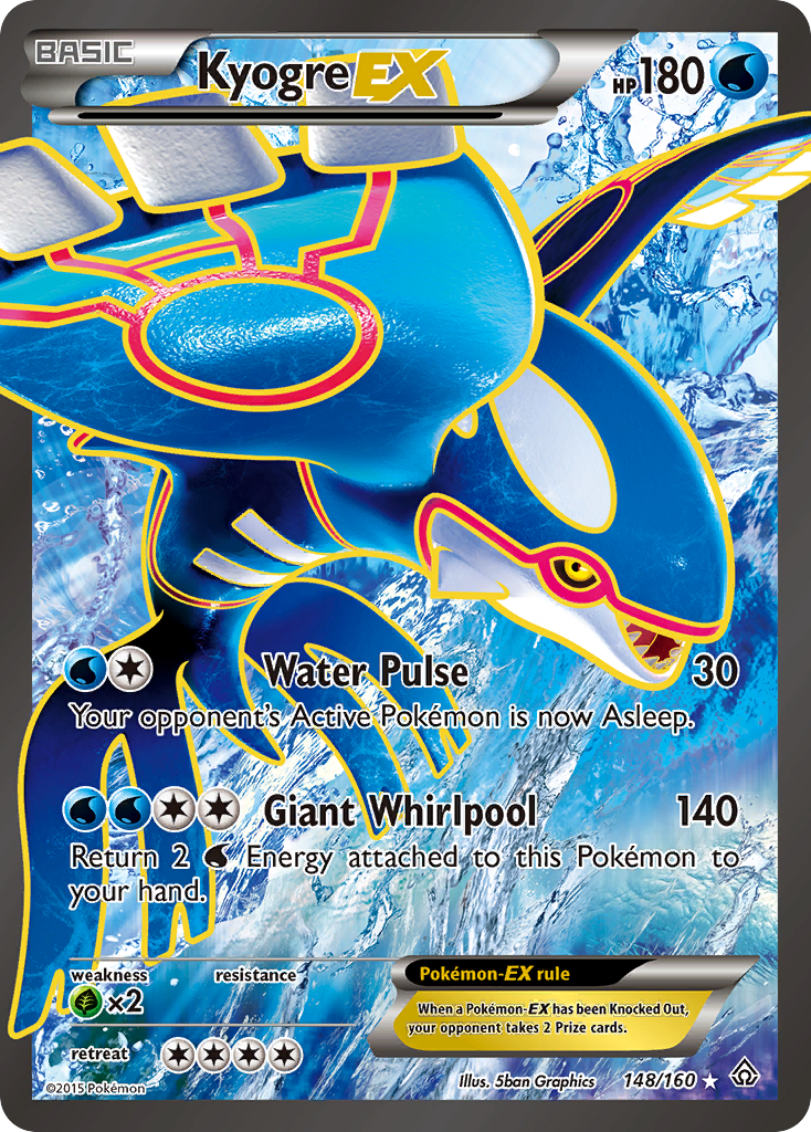 Kyogre EX (148/160) [XY: Primal Clash] | Dragon's Lair Comics and Fantasy Houston TX