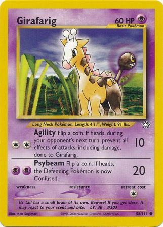 Girafarig (58/111) [Neo Genesis Unlimited] | Dragon's Lair Comics and Fantasy Houston TX