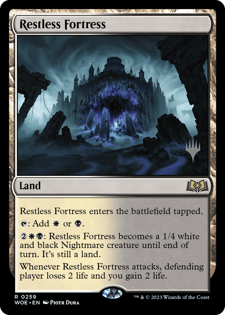 Restless Fortress (Promo Pack) [Wilds of Eldraine Promos] | Dragon's Lair Comics and Fantasy Houston TX