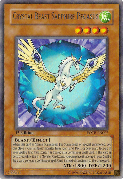 Crystal Beast Sapphire Pegasus [FOTB-EN007] Ultra Rare | Dragon's Lair Comics and Fantasy Houston TX