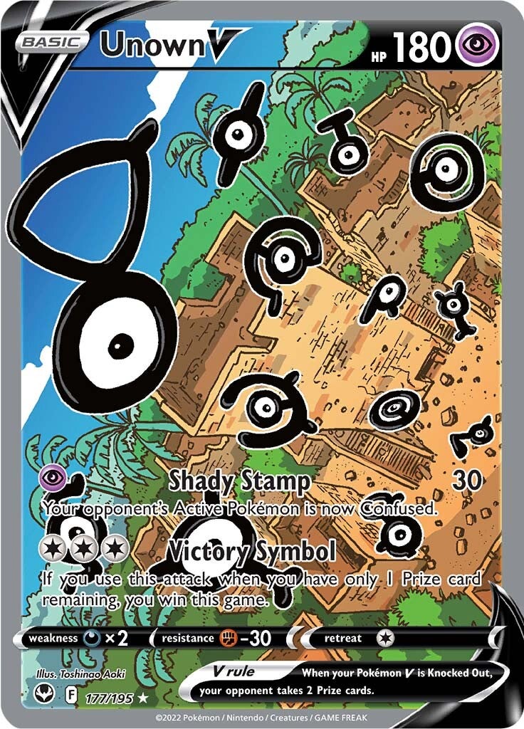 Unown V (177/195) [Sword & Shield: Silver Tempest] | Dragon's Lair Comics and Fantasy Houston TX