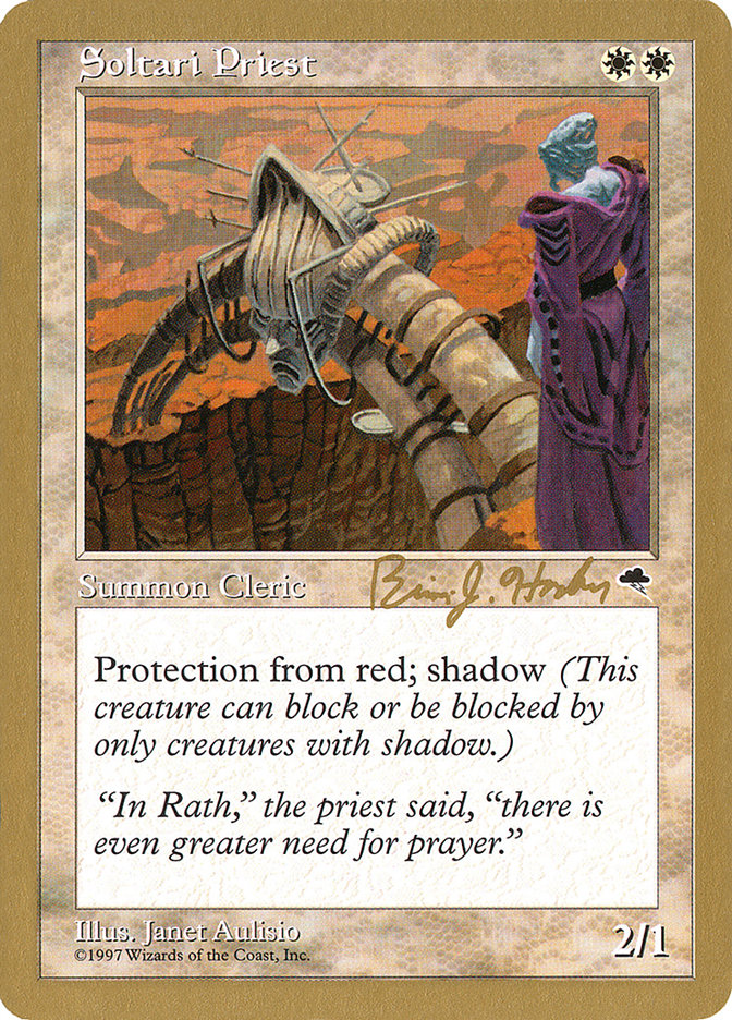 Soltari Priest (Brian Hacker) [World Championship Decks 1998] | Dragon's Lair Comics and Fantasy Houston TX